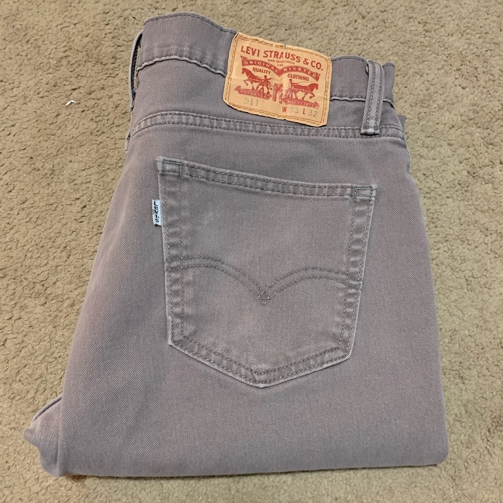 Levi 511 Gray Jeans